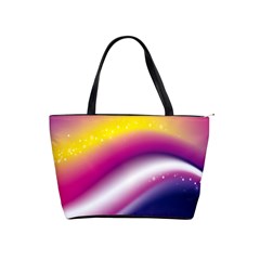 Rainbow Space Red Pink Purple Blue Yellow White Star Shoulder Handbags by Mariart