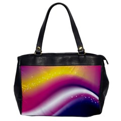 Rainbow Space Red Pink Purple Blue Yellow White Star Office Handbags by Mariart