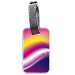 Rainbow Space Red Pink Purple Blue Yellow White Star Luggage Tags (two Sides) by Mariart