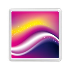 Rainbow Space Red Pink Purple Blue Yellow White Star Memory Card Reader (square)  by Mariart