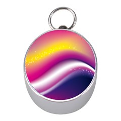 Rainbow Space Red Pink Purple Blue Yellow White Star Mini Silver Compasses by Mariart