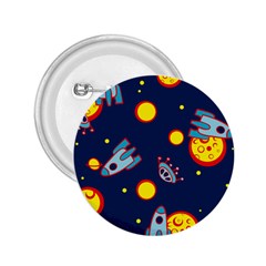 Rocket Ufo Moon Star Space Planet Blue Circle 2 25  Buttons by Mariart