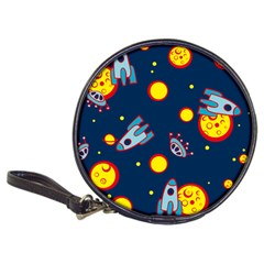 Rocket Ufo Moon Star Space Planet Blue Circle Classic 20-cd Wallets by Mariart