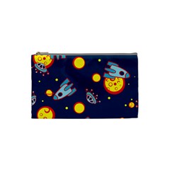 Rocket Ufo Moon Star Space Planet Blue Circle Cosmetic Bag (small)  by Mariart