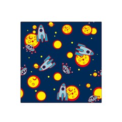 Rocket Ufo Moon Star Space Planet Blue Circle Satin Bandana Scarf by Mariart