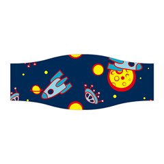 Rocket Ufo Moon Star Space Planet Blue Circle Stretchable Headband by Mariart