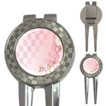 Sakura Flower Floral Pink Star Plaid Wave Chevron 3-in-1 Golf Divots Front