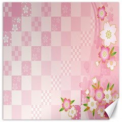 Sakura Flower Floral Pink Star Plaid Wave Chevron Canvas 16  X 16   by Mariart