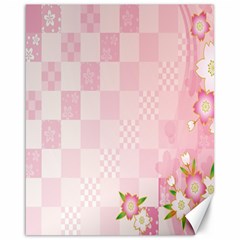 Sakura Flower Floral Pink Star Plaid Wave Chevron Canvas 16  X 20   by Mariart