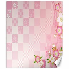 Sakura Flower Floral Pink Star Plaid Wave Chevron Canvas 20  X 24   by Mariart