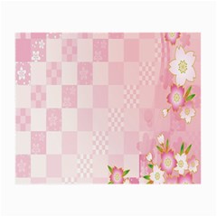 Sakura Flower Floral Pink Star Plaid Wave Chevron Small Glasses Cloth (2-side) by Mariart