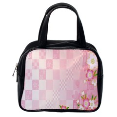 Sakura Flower Floral Pink Star Plaid Wave Chevron Classic Handbags (one Side) by Mariart