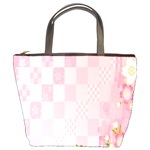 Sakura Flower Floral Pink Star Plaid Wave Chevron Bucket Bags Front