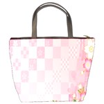 Sakura Flower Floral Pink Star Plaid Wave Chevron Bucket Bags Back