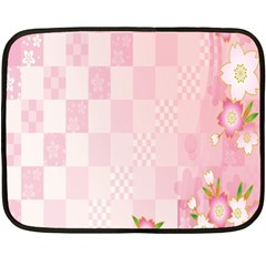 Sakura Flower Floral Pink Star Plaid Wave Chevron Double Sided Fleece Blanket (mini)  by Mariart