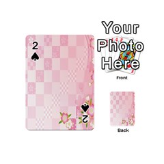 Sakura Flower Floral Pink Star Plaid Wave Chevron Playing Cards 54 (mini)  by Mariart