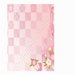 Sakura Flower Floral Pink Star Plaid Wave Chevron Small Garden Flag (two Sides) by Mariart