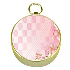 Sakura Flower Floral Pink Star Plaid Wave Chevron Gold Compasses by Mariart