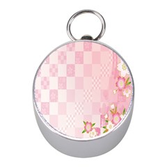 Sakura Flower Floral Pink Star Plaid Wave Chevron Mini Silver Compasses by Mariart