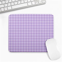 Plaid Purple White Line Large Mousepads by Mariart