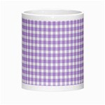 Plaid Purple White Line Morph Mugs Center