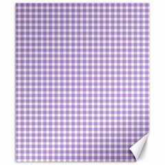 Plaid Purple White Line Canvas 8  X 10  by Mariart