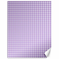 Plaid Purple White Line Canvas 12  X 16   by Mariart