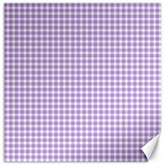 Plaid Purple White Line Canvas 16  X 16   by Mariart