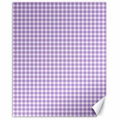 Plaid Purple White Line Canvas 16  X 20   by Mariart