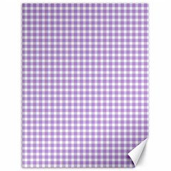 Plaid Purple White Line Canvas 18  X 24   by Mariart