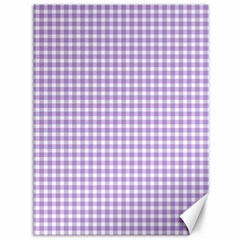 Plaid Purple White Line Canvas 36  X 48   by Mariart