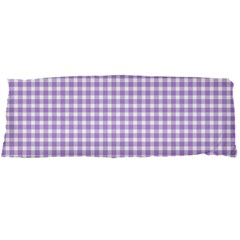 Plaid Purple White Line Body Pillow Case Dakimakura (two Sides) by Mariart