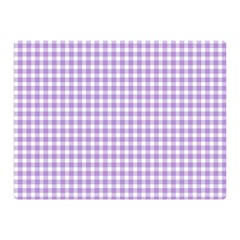 Plaid Purple White Line Double Sided Flano Blanket (mini)  by Mariart