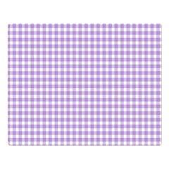 Plaid Purple White Line Double Sided Flano Blanket (large)  by Mariart