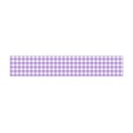 Plaid Purple White Line Flano Scarf (Mini) Front