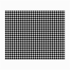 Plaid Black White Line Small Glasses Cloth (2-side) by Mariart