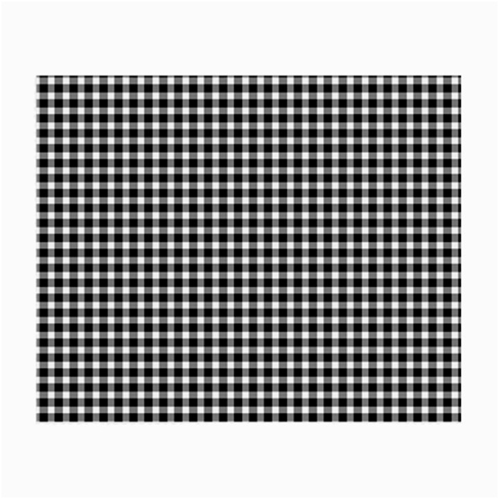 Plaid Black White Line Small Glasses Cloth (2-Side)