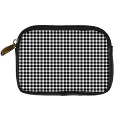 Plaid Black White Line Digital Camera Cases by Mariart