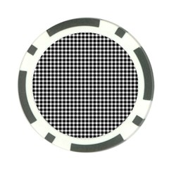 Plaid Black White Line Poker Chip Card Guard (10 Pack) by Mariart