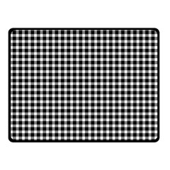 Plaid Black White Line Fleece Blanket (small) by Mariart