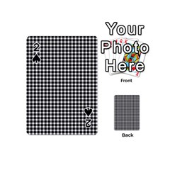 Plaid Black White Line Playing Cards 54 (mini)  by Mariart