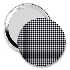 Plaid Black White Line 3  Handbag Mirrors by Mariart