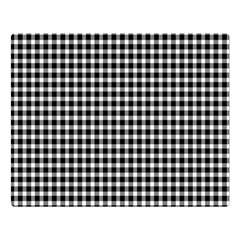 Plaid Black White Line Double Sided Flano Blanket (large)  by Mariart