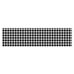 Plaid Black White Line Satin Scarf (oblong) by Mariart