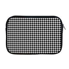 Plaid Black White Line Apple Macbook Pro 17  Zipper Case by Mariart