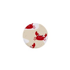 Sand Animals Red Crab 1  Mini Buttons by Mariart