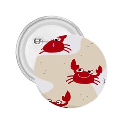 Sand Animals Red Crab 2 25  Buttons by Mariart