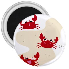 Sand Animals Red Crab 3  Magnets