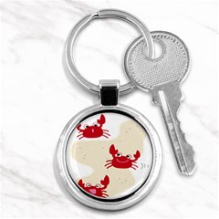 Sand Animals Red Crab Key Chains (round) 