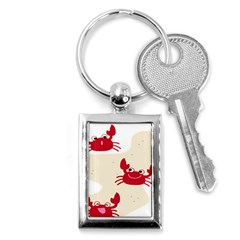 Sand Animals Red Crab Key Chains (rectangle)  by Mariart